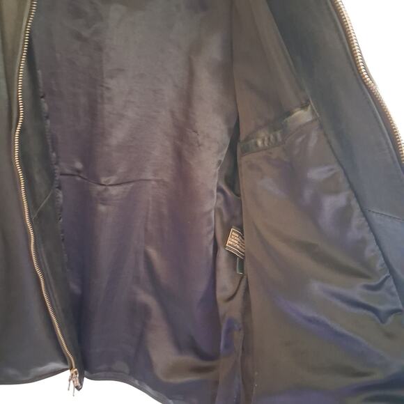 Durkee's Express American Classic Leather Mission Biker Motorcycle Jacket BLK-M - Picture 4 of 10